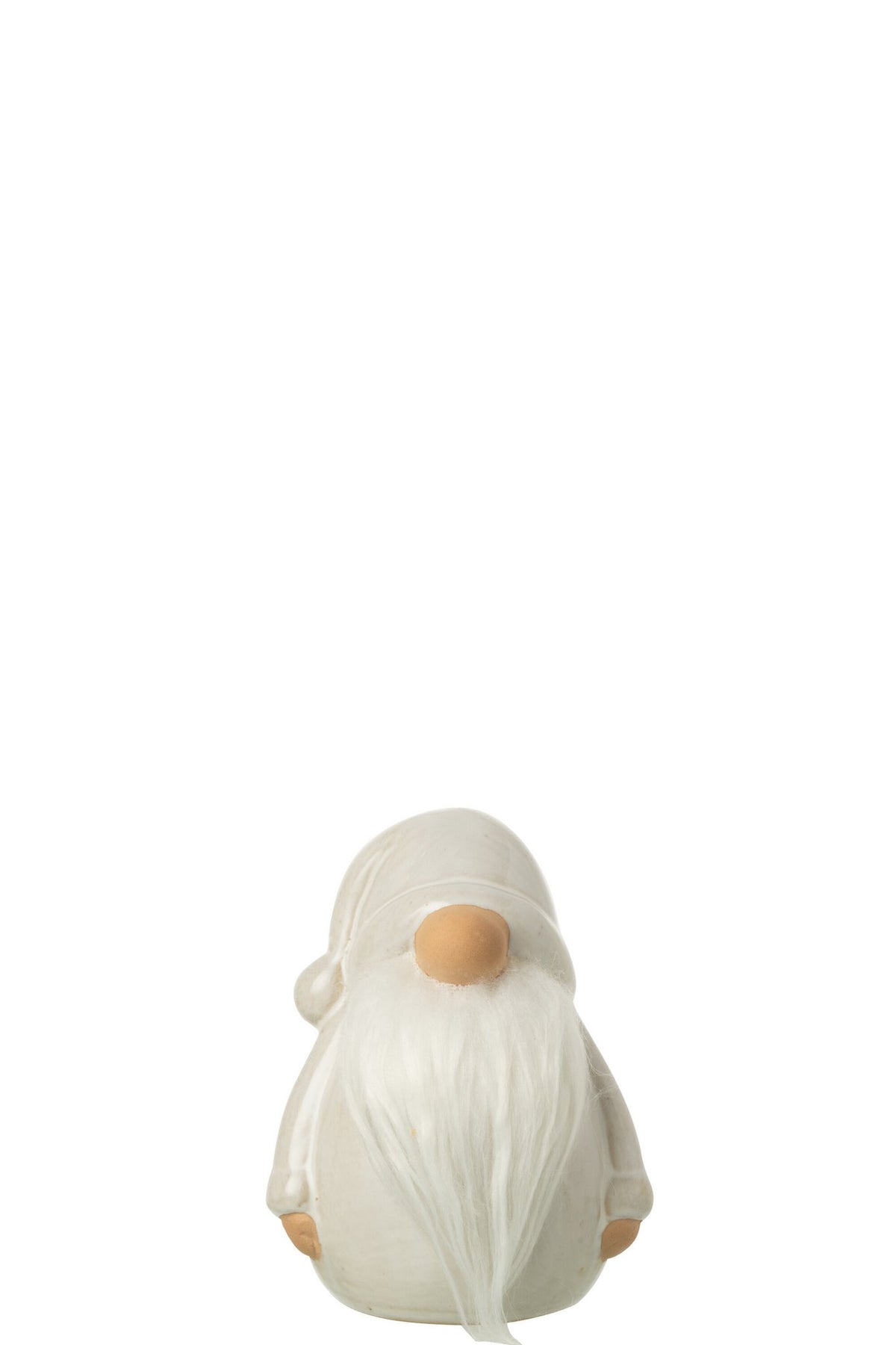 J-Line figuur Kabouter Baard - porselein - grijs - M
