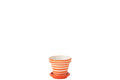 J-Line bloempot Granada Stripes - keramiek - oranje - XS - Ø 17 cm