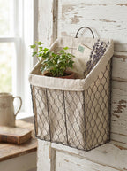 Opbergmand 23x9x37 cm Bruin Beige IJzer Mand