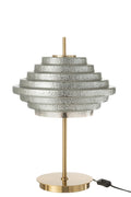 J-Line tafellamp - goud - metaal/glas - LED lichtjes