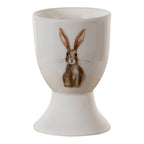 Eierdopje 40 ml beige bruin porselein konijn eierhouder