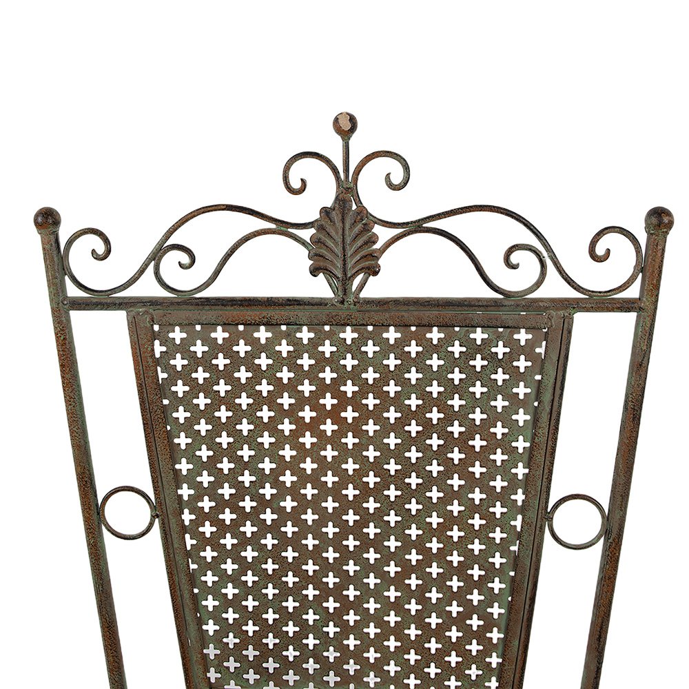 Bistrostoel 43x45x96 cm Groen Bruin IJzer Terrasstoel