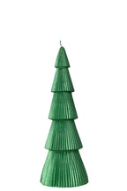 J-Line Dennenboomkaars - paraffine - groen - large