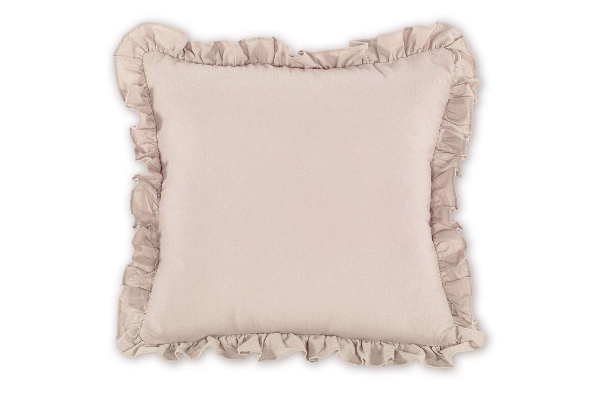 Sierkussen (gevuld) Abby met ruches - 45x45 cm