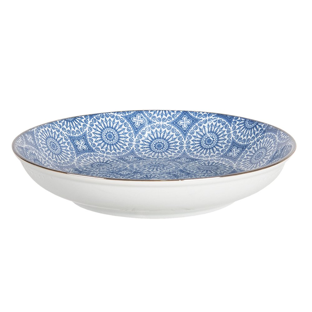 Soepbord Ø 20x4 cm Blauw Keramiek Soepkom