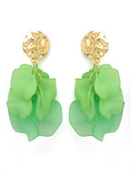 Eigentijdse groene oorbellen – mode-sieraden – vergulde afwerking – winkeleenheden