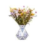Gedroogde bloemen diy vaas - ‘Adriaan’ delft blauw