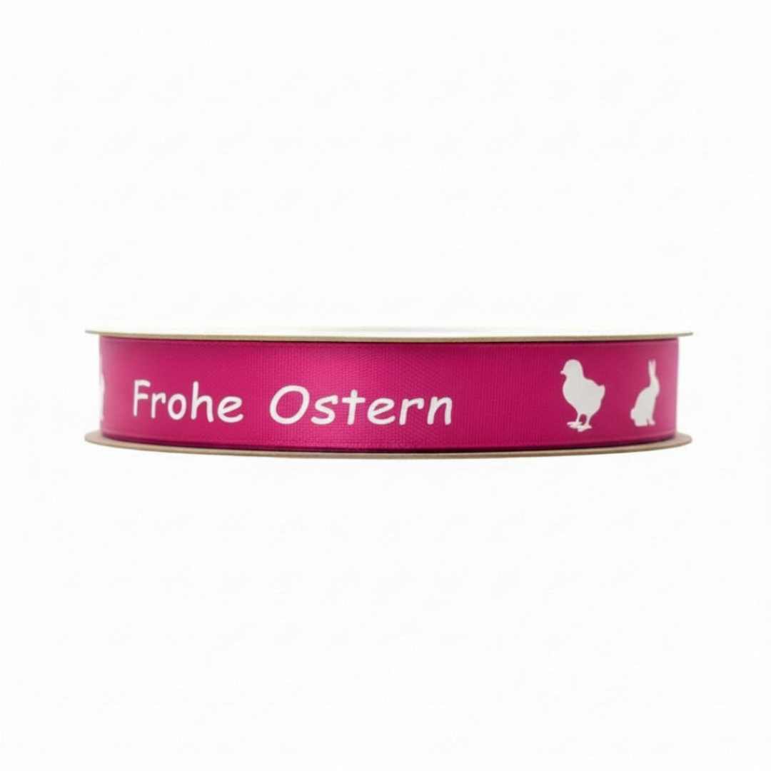 Satijn lint – Frohe Ostern – Roze