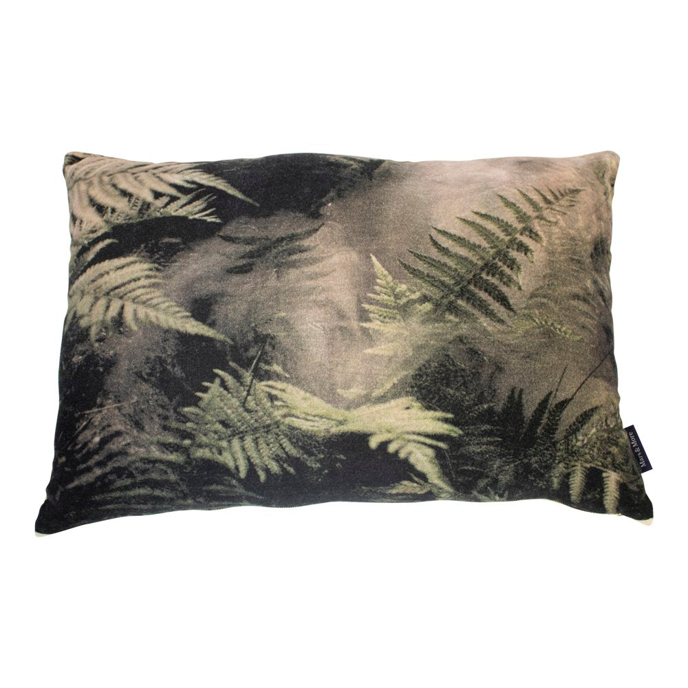 Groot kussen fluweel jungle bladeren 40x60cm*