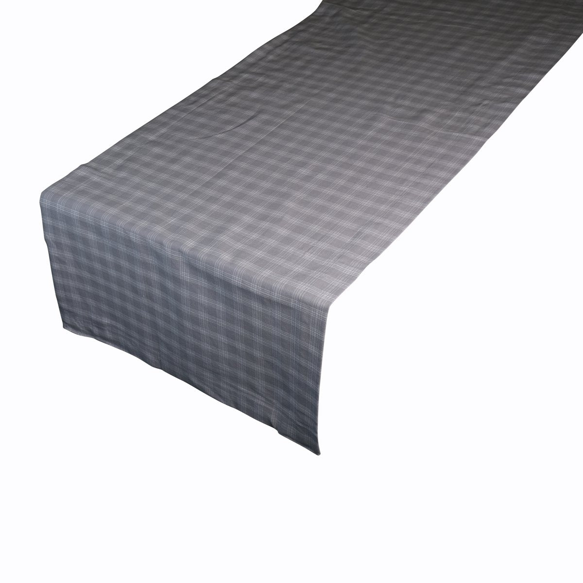 Levy Check Tafelloper grijs 50x140cm