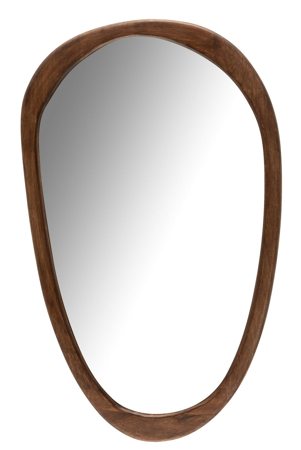 J-Line spiegel Onregelmatig - hout - donkerbruin - L - 51 x 83 cm