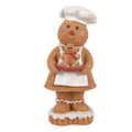 Kerstdecoratie Beeld Gingerbread man 7x6x15 cm Bruin Kunststof