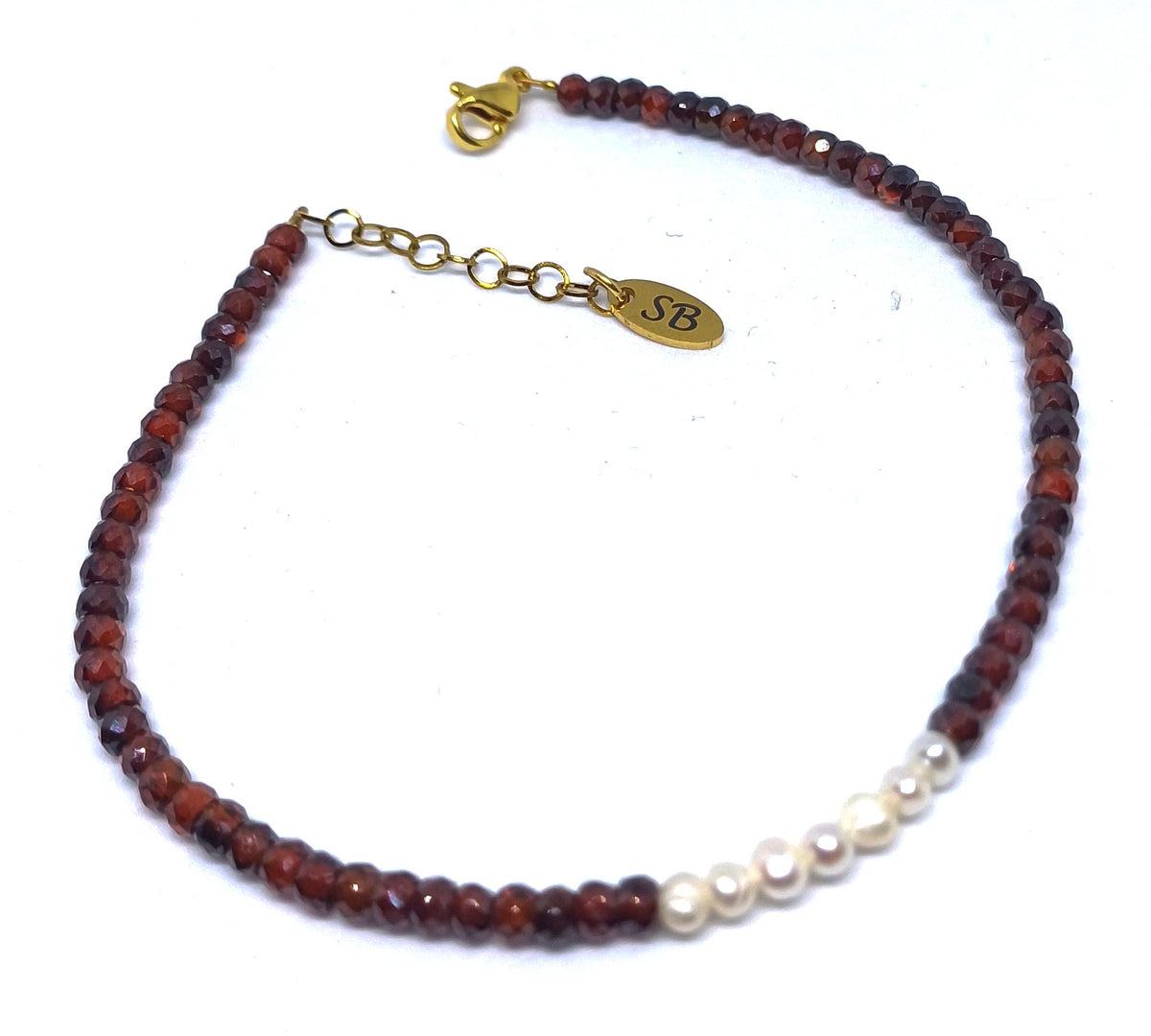 Zirkonia armband met zoetwaterparels