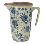 Decoratie Kan 22x14x22 cm Blauw Keramiek Bloemen Waterkan