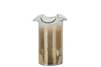 J-Line Gerookte vaas - glas - roest/transparant - medium