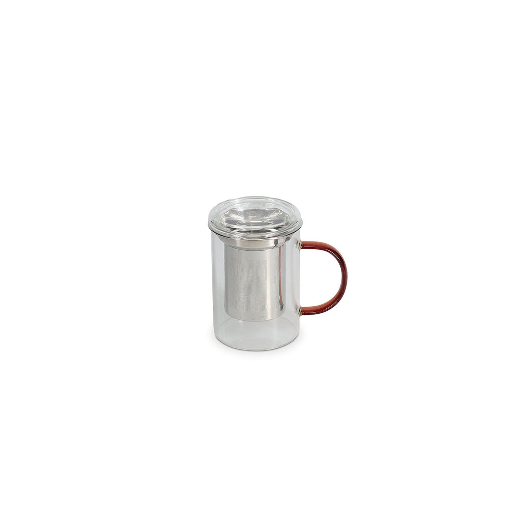 Theemok 43cl met filter en deksel amber Liv