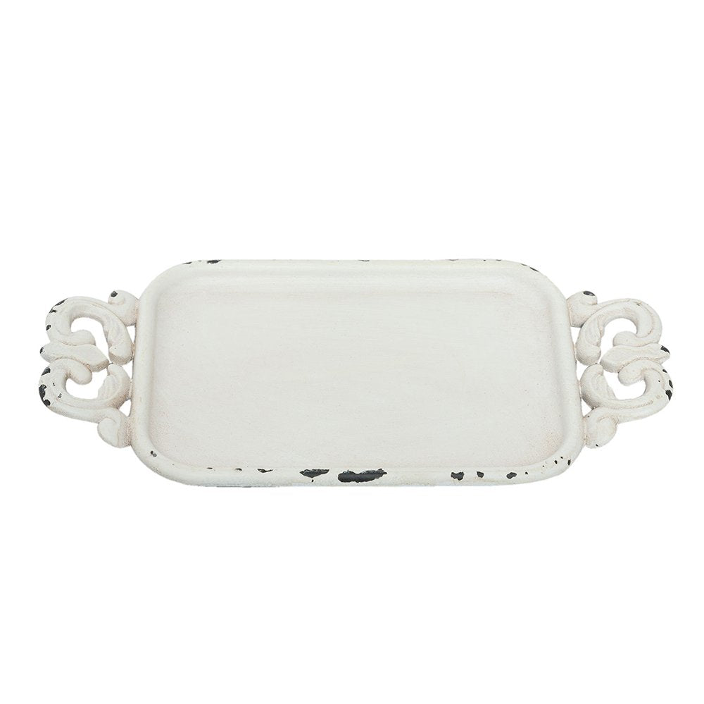 Decoratie Dienblad 16x8x1 cm Wit IJzer Serveerschaal