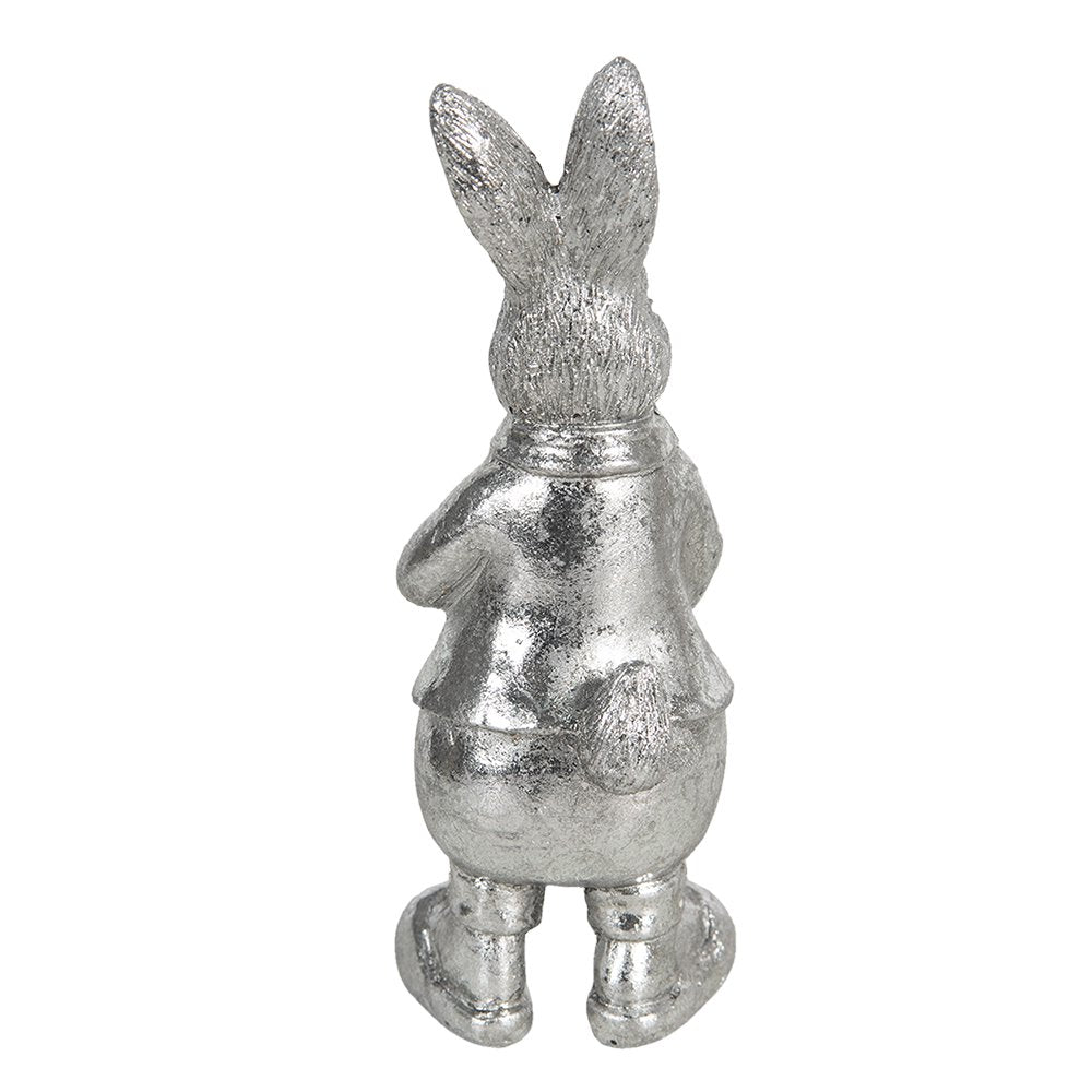 Beeld Konijn 13 cm Zilverkleurig Kunststof