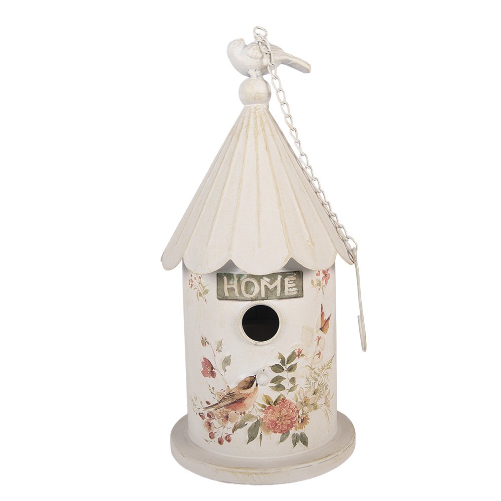 Vogelhuis Ø 19x40 cm Beige Metaal