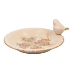 Vogelvoederbak Ø 26x10 cm Beige Keramiek Vogel
