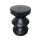 Forma teak bijzettafel Rizo zwart