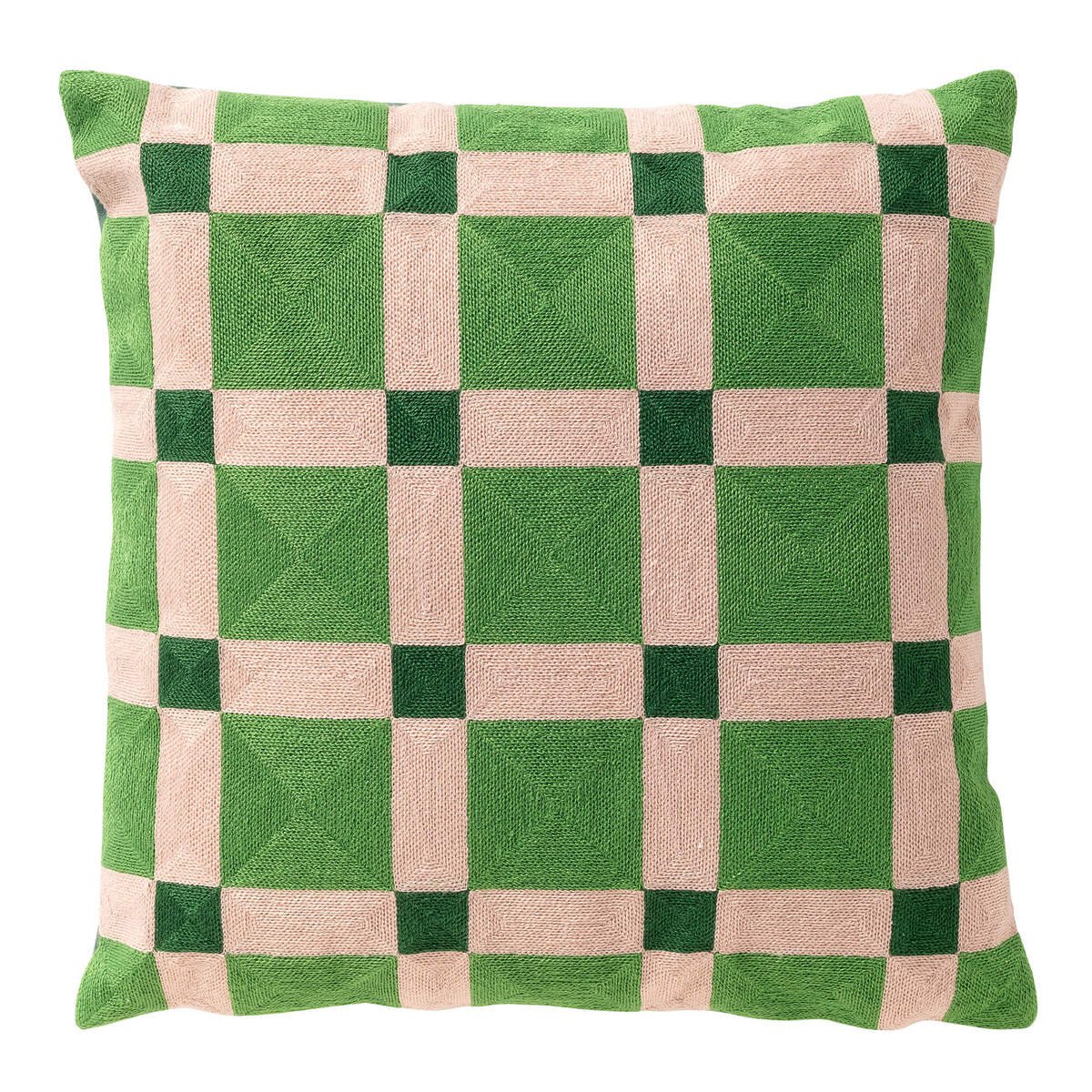 Nederlandse decorblokken - kussen 45x45 cm - binnenplaats - groen