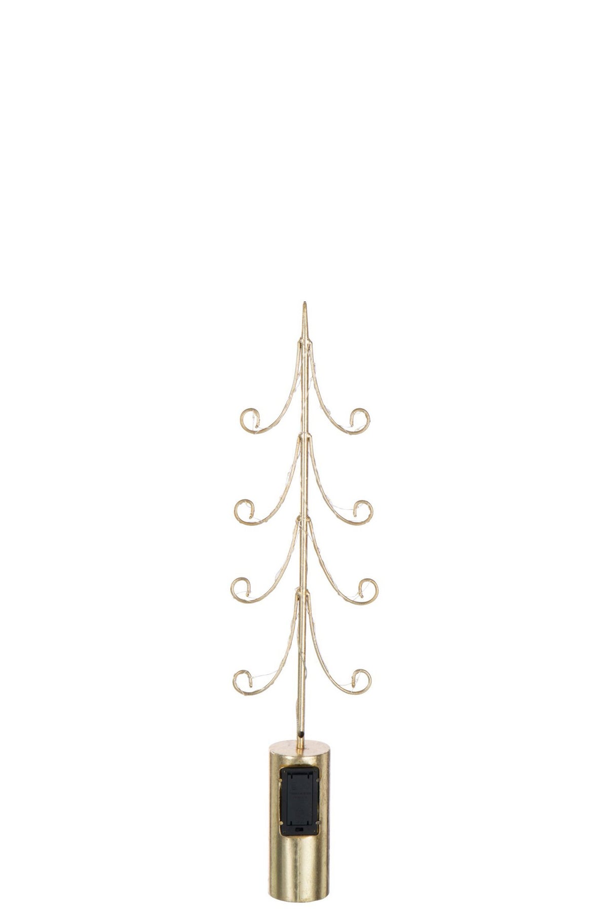 J-Line decoratie Boom - ijzer - goud - M - LED lichtjes