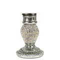 Kandelaar strass zilver 10cm