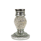 Kandelaar strass zilver 10cm