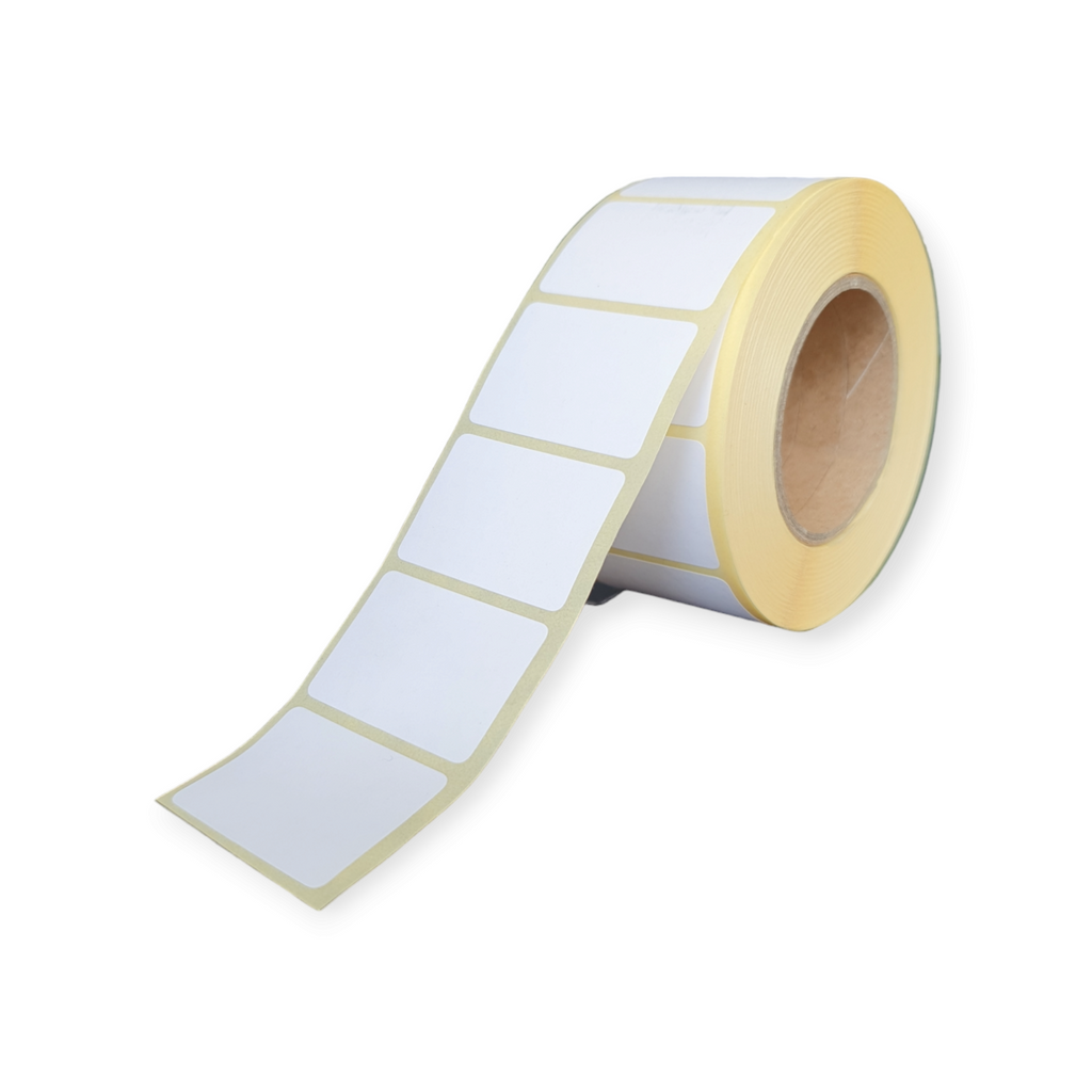 Blanco etiketten - 36x25mm - wit semi - 1000 st
