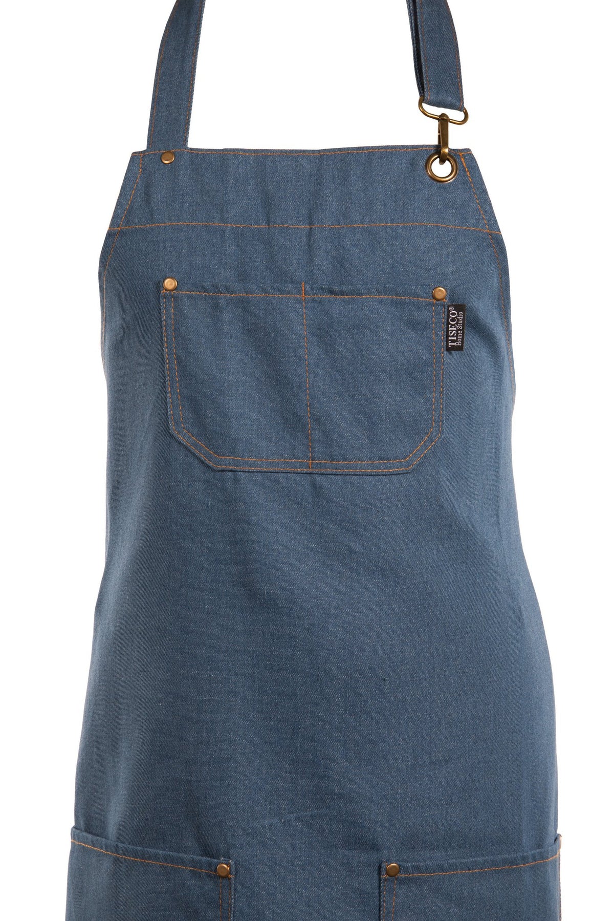 Schort indigo - gerecyclede jeans - 85x70 cm, donkerblauw