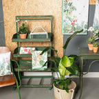 Kussenhoes 40x40 cm Wit Groen Katoen Jungle Botanics Sierkussenhoes