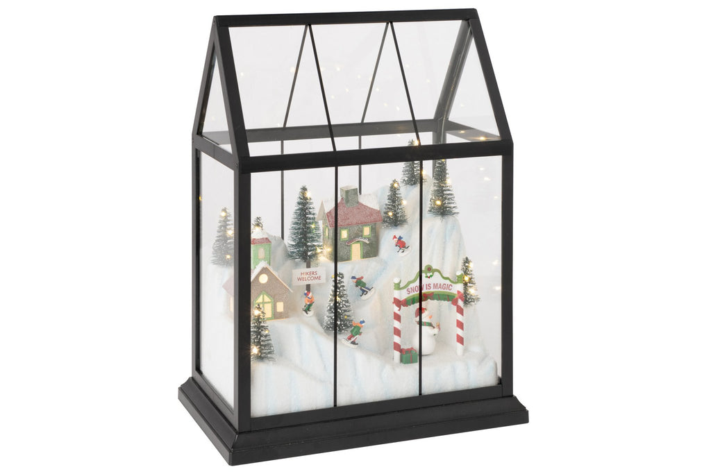 J-Line Ledkerstdorp - glas/synthetisch - multikleur - medium