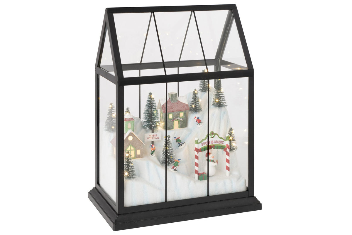 J-Line Ledkerstdorp - glas/synthetisch - multikleur - medium
