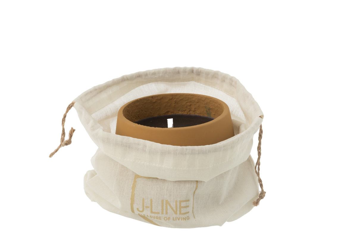 J-Line Buitenkaars Cyra Cement Lichtbruin Small 18U