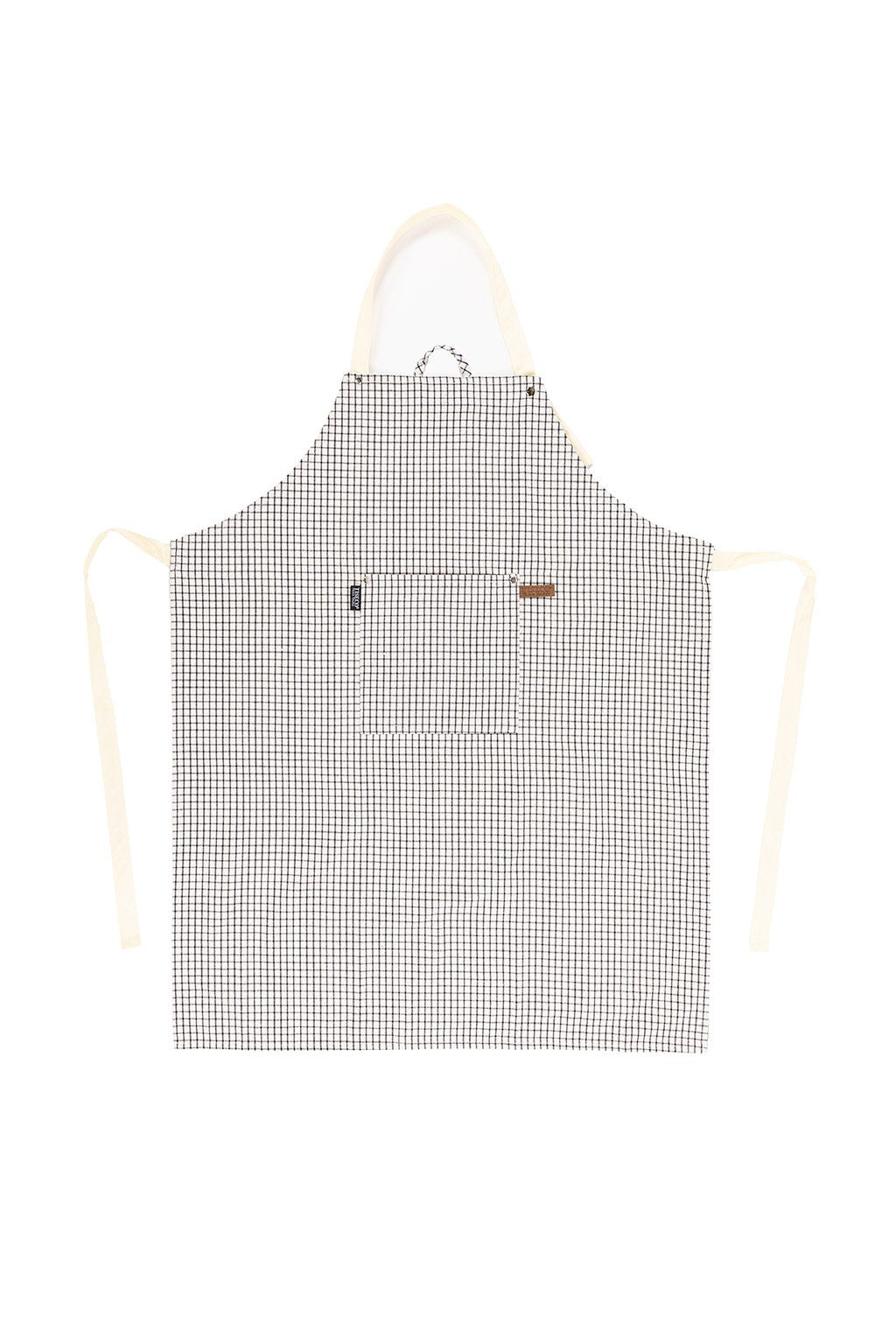 Apron Sherlock Tartan - 68x85 cm, black/white
