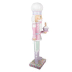 Kerstdecoratie Beeld Notenkraker 13x11x47 cm Roze Kunststof