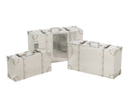 J-Line Glanzende dozen - MDF - zilver - set van 3