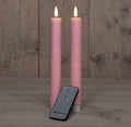 LED Wax dinerkaars 3D vlam 2st 23cm lila