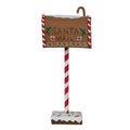 Kerstdecoratie Brievenbus 14x8x37 cm Bruin Metaal