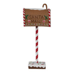 Kerstdecoratie Brievenbus 14x8x37 cm Bruin Metaal