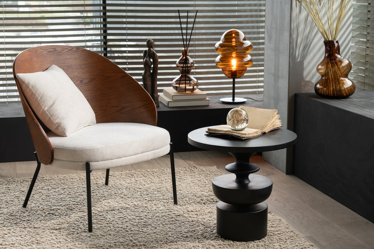 J-Line Loungestoel Multiplex/Metaal Bruin/Beige