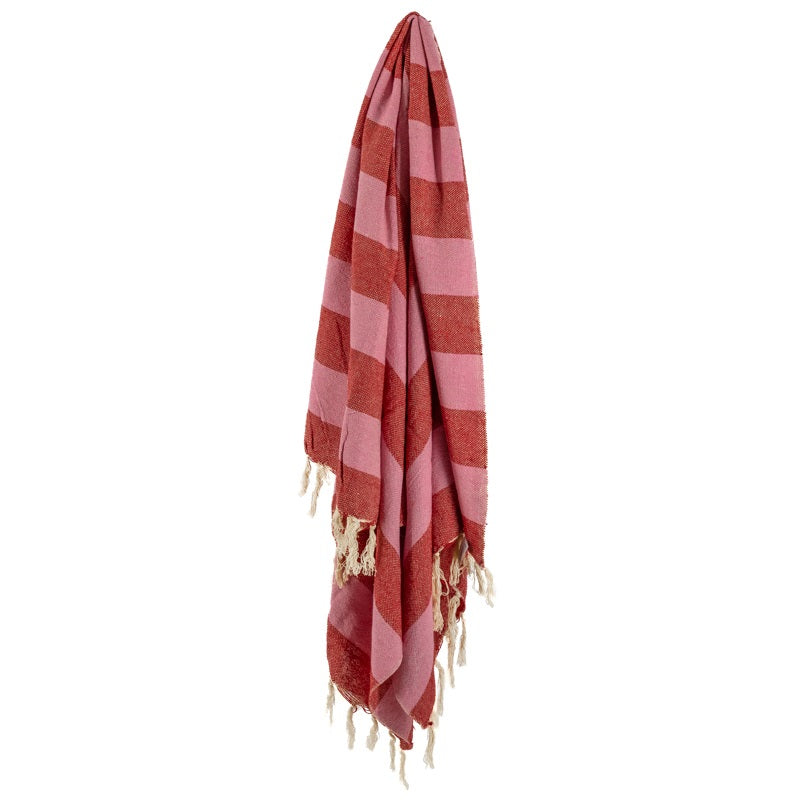 Plaid stripes roze 130x60cm
