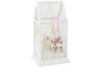 J-Line Ledkerstdorp - glas/synthetisch - wit/goud - small