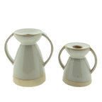 Kandelaar 9 cm Beige Porselein Kaarsenstandaard