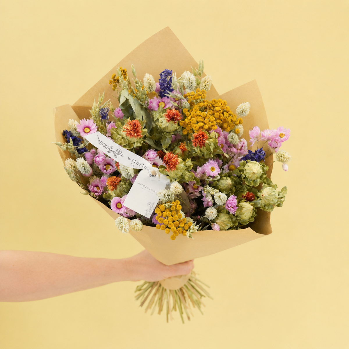 Klassiek droogbloemenboeket – Multi