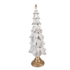 Kerstdecoratie Beeld Kerstboom 20x14x46 cm Wit Kunststof