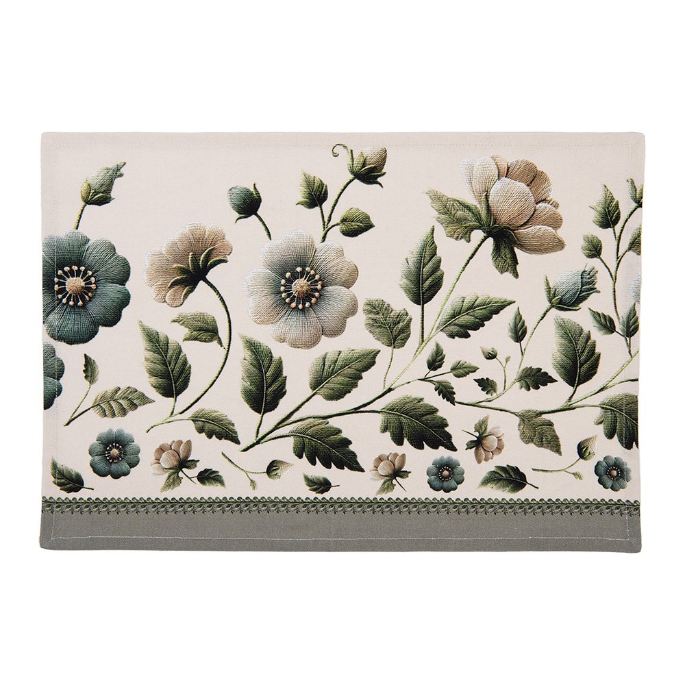 Placemats Set van 6 48x33 cm Beige Katoen