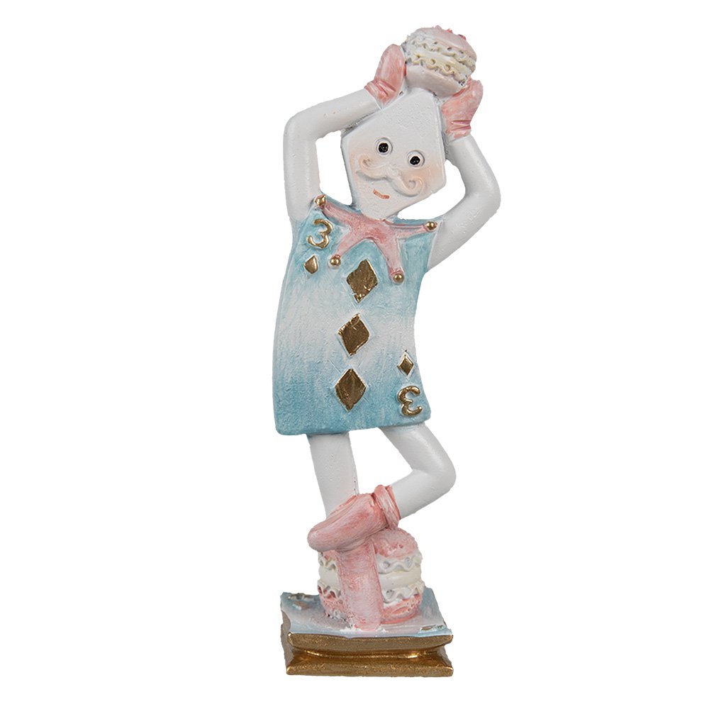Decoratie Beeld Poppetje Macaron 10 cm Blauw Polyresin