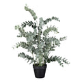 Kunst Eucalyptus in kunststof potje 67cm grijs/groen